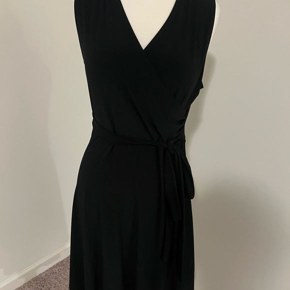 Black crossover dress with removable belts. Purchased at Marshall’s. - Picture 2 of 5